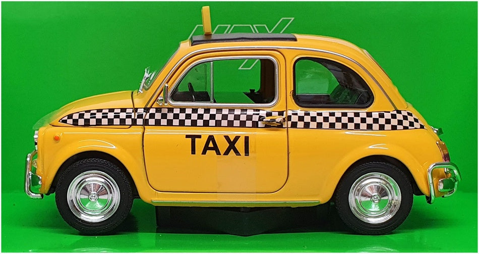 Welly NEX 1/24 Scale Diecast 22515TI-W - Nuova Fiat 500 Taxi - Yellow