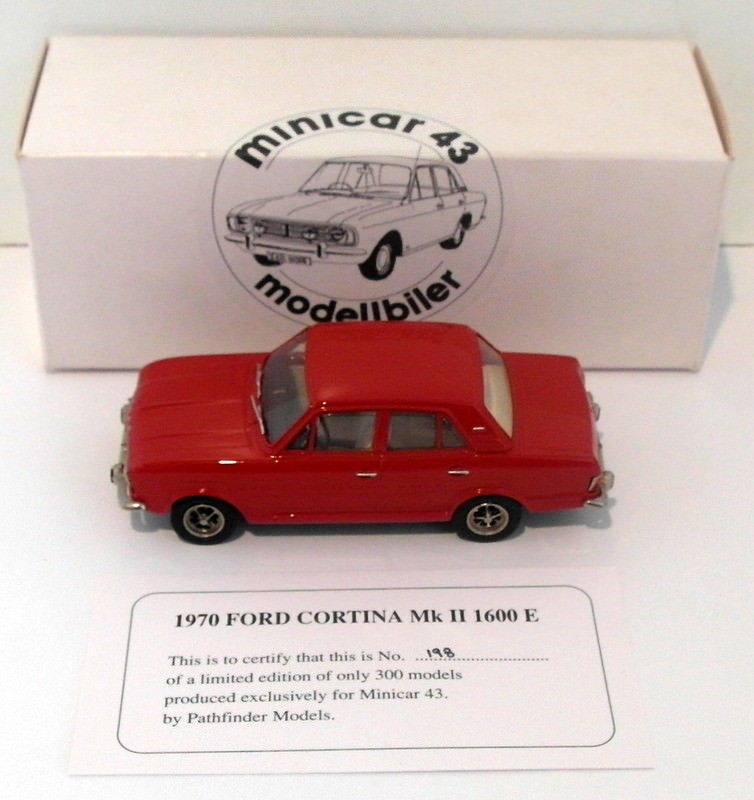 Pathfinder Minicar 43 1/43 Scale MIN3 - 1970 Ford Cortina MkII 1600E Red