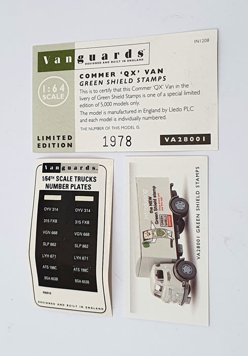 Vanguards 1/64 Scale VA28001 - Commer Boxback Van - Green Shield