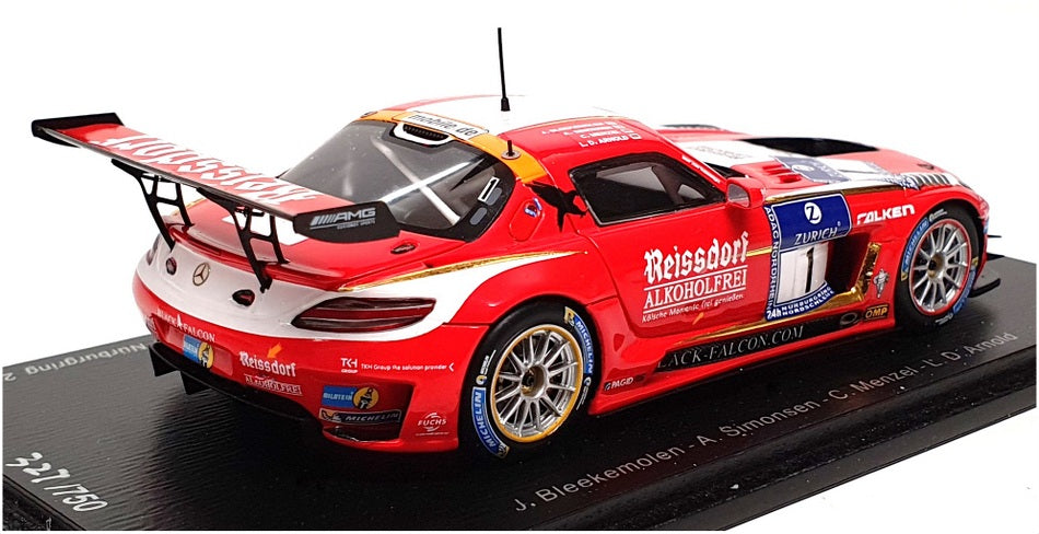Spark 1/43 Scale SG129 - Mercedes SLS AMG GT3 - #1 2nd ADAC 24H Nurburgring 2014