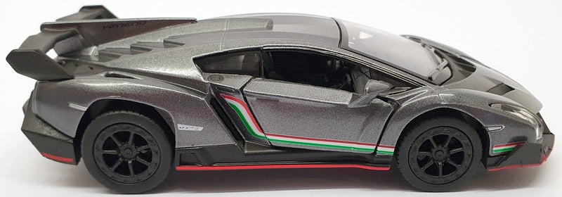 Kinsmart 1/36 Scale KT5367D - Lamborghini Veneno Pull Back and Go - Grey