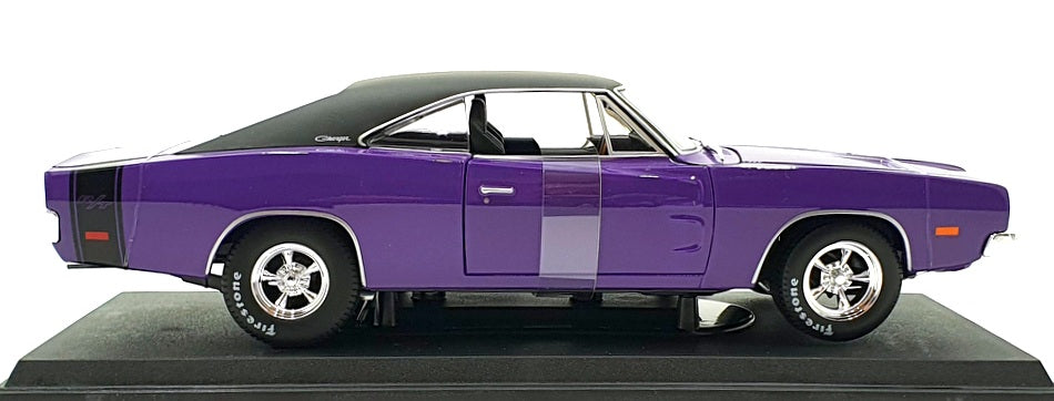 Maisto 1/18 Scale Diecast 46629 - 1969 Dodge Charger R/T - Purple/Black