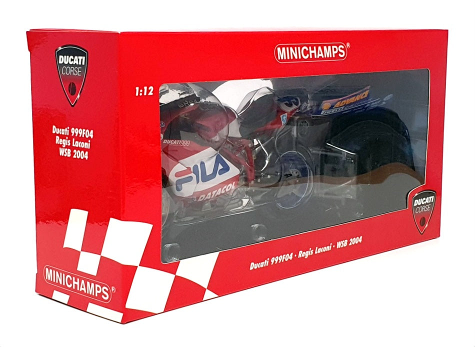 Minichamps 1/12 Scale 122 040255 - Ducati 999F04 Motorbike WSB 2004 - R. Laconi