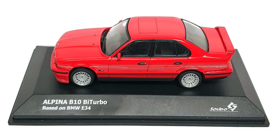 Solido 1/43 Scale S4310402 - BMW Alpina B10 BiTurbo Based On E34 - Alpina Red