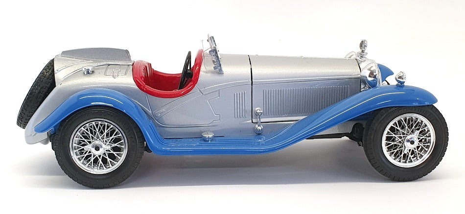 Burago 1/18 Scale 3821B - 1932 Alfa Romeo 2300 Spider - Blue/Silver
