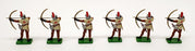 Ertl 60mm Tall Figurines 40235 -  Longbow English Foot Archers Set Of Six