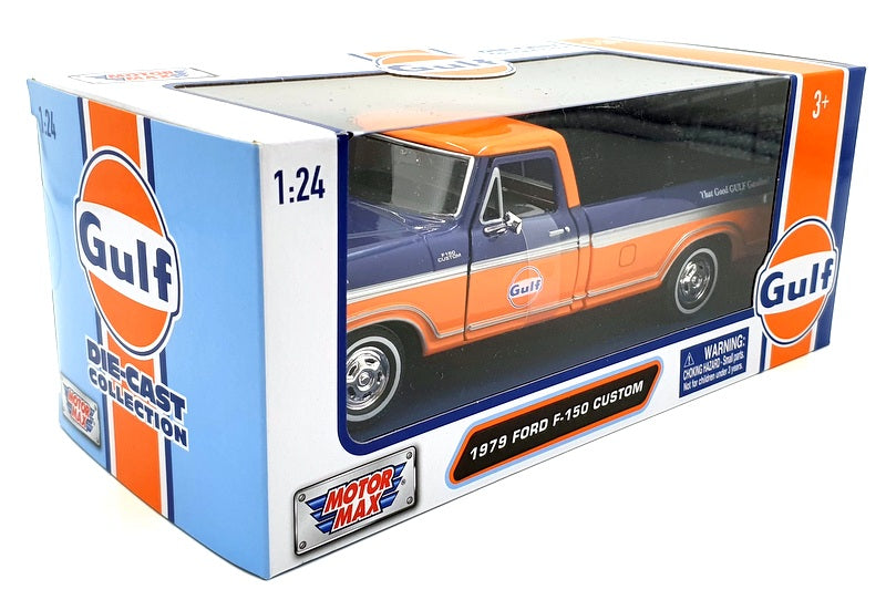 Motormax 1/24 Scale Diecast 79652 - Ford F-150 Custom 1979 - Gulf