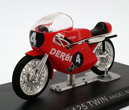 Ixo Models 1/24 Scale IB05 - Derbi 125 Twin - #4 Angel Nieto 1971 - Red