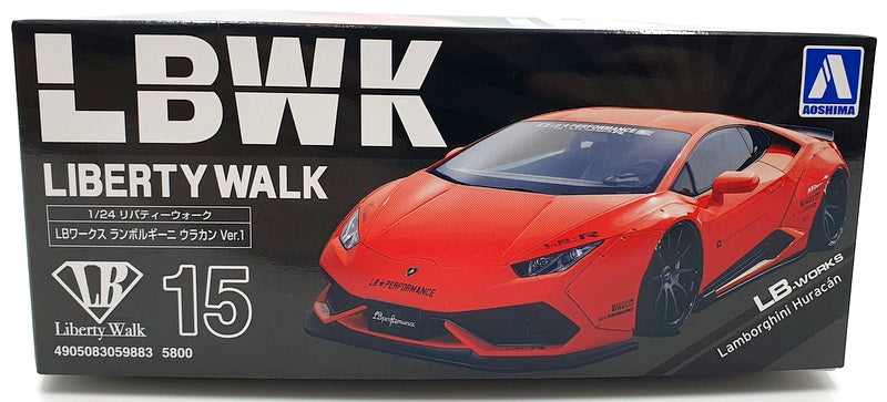 Aoshima 1/24 Scale Model Kit 15 - Lamborghini Huracan Liberty Walk