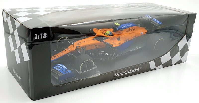 Minichamps 1/18 Scale 530 213304 - McLaren F1 MCL35M L.Norris #4 Italian 2021