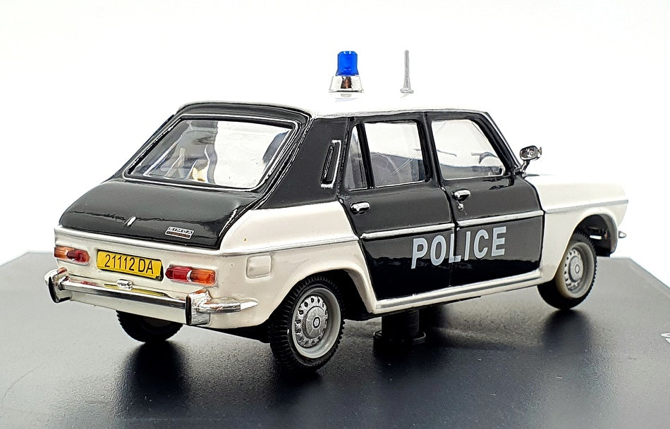 Norev 1/43 Scale 570605 - 1973 Simca 1100 GLS Police Car - Black/White