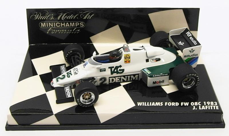 Minichamps 1/43 Scale 430 830002 - F1 Williams Ford FW 08C 1983 - J.Lafitte