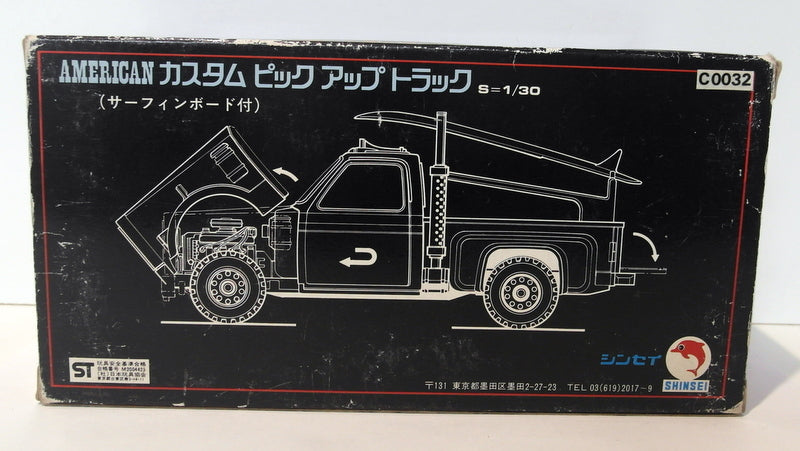 Shinsei 1/30 Scale Diecast - 608 American Pick-up truck red