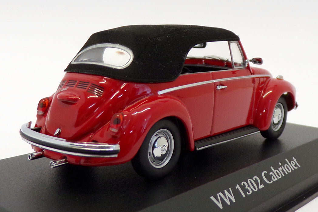 Maxichamps 1/43 Scale 940 055031 - 1970 VW 1302 Cabriolet - Red