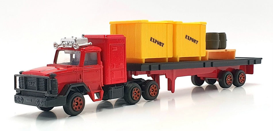 Corgi 1/64 Scale 121221A - Leyland Scammell Truck & Flatbed Trailer - Red/Black