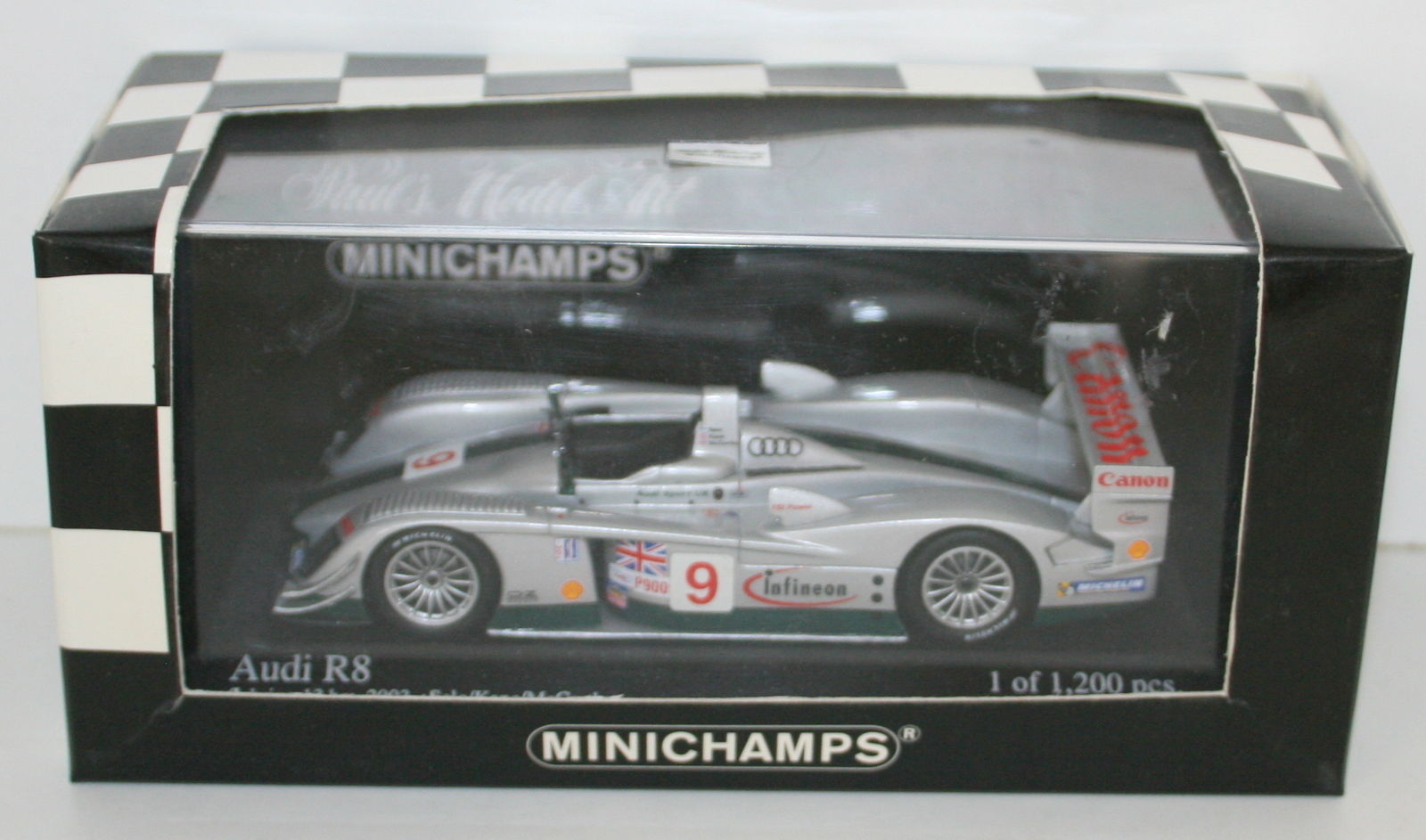 MINICHAMPS 1/43 400 031399 AUDI R8 12h SEBRING 2003 #9