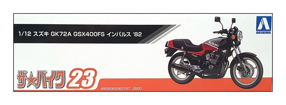 Aoshima 1/12 Scale Unbuilt Kit 063767 - Suzuki GK72A GSX400FS Impulse Motorbike