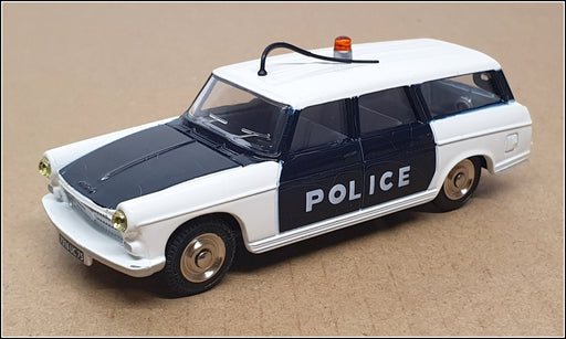 Atlas Dinky Toys Appx 11cm Long 1429 - Break Peugeot 404 Police - Black/White