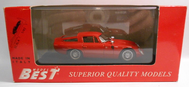 Best 1/43 Scale Metal Model - 9059 ALFA ROMEO TZ 1 PROVA RED