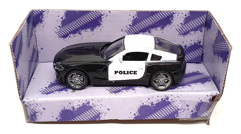 Funtastic 9cm Long Diecast 116175 - Police Pursuit Car - Black/White