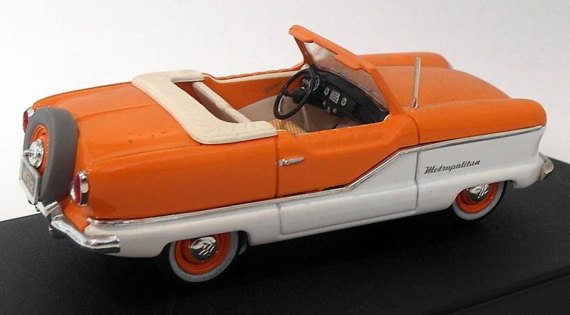Vitesse Models 1/43 Scale 032 - 1959 Nash Metropolitan Convertible Orange/White