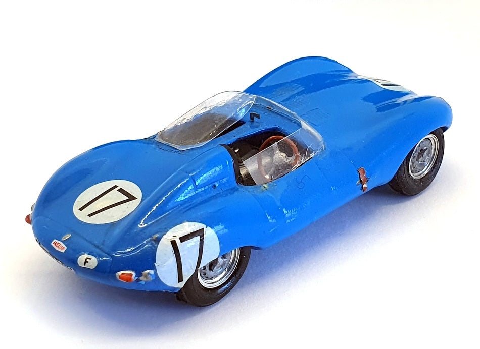 Provence Moulage 1/43 Scale Built Kit 14406 - Jaguar D Type Race Car - #17 Blue