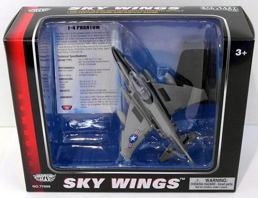Motormax Skywings 1/100 Scale 77001 - F-4 Phantom With Display Stand