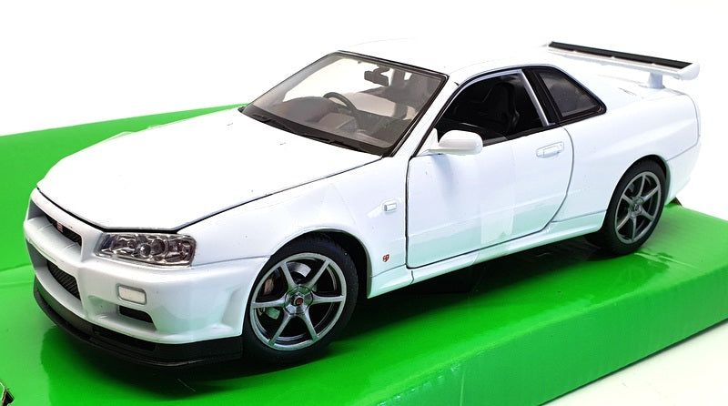 Welly 1/24 Scale Model Car 24108W - Nissan Skyline GT-R (R34) - White