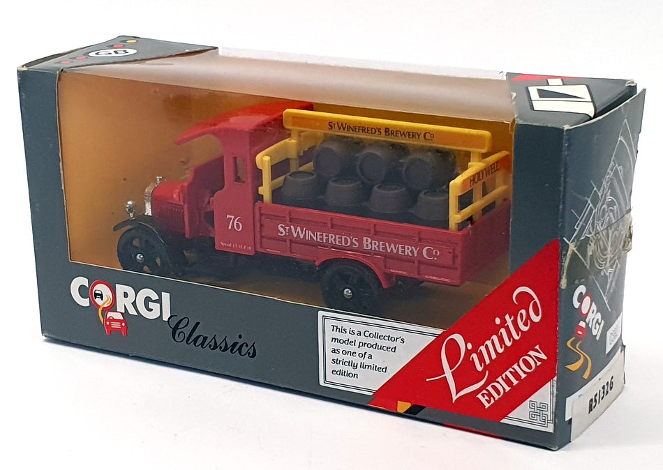 Corgi 13cm Long Diecast C882 - Thornycroft Truck St. Winefred's Brewery - Red