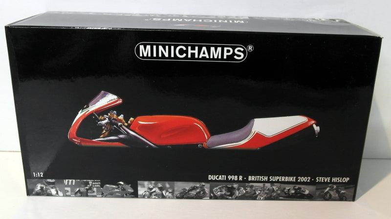 Minichamps 1/12 Scale diecast 122 021202 Ducati 998 R BSB 2002 Steve Hislop