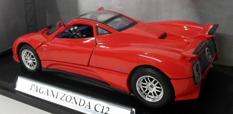 Motormax 1/18 Scale Diecast - 73100 Pagani Zonda C12 Red