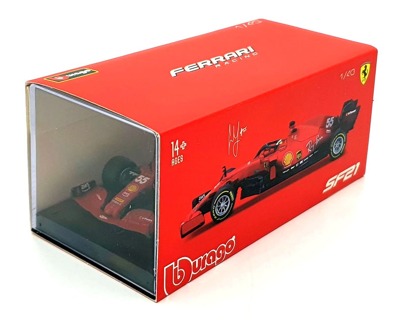 Burago 1/43 Scale 18-36828 - F1 Ferrari SF21 - #55 C.Sainz