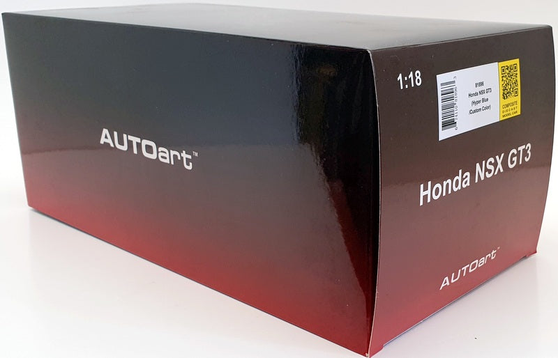 AutoArt 1/18 Scale Diecast 81896 - Honda NSX GT3 - Hyper Blue