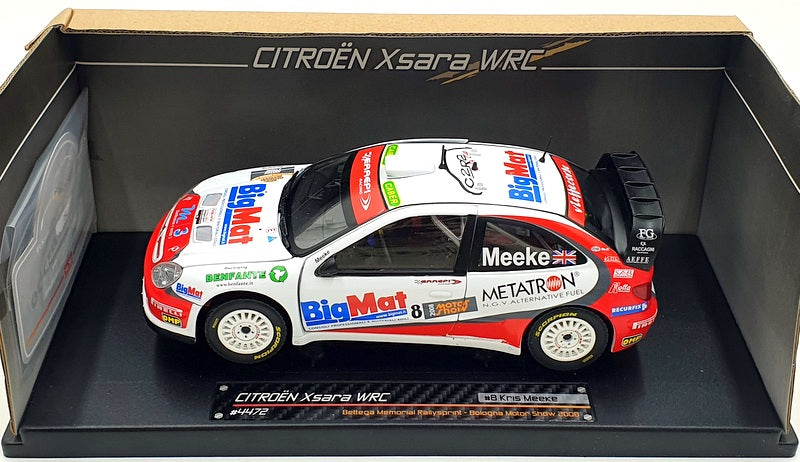 Sunstar 1/18 Scale Diecast 4472 - Citroen Xsara WRC #8 Meeke Bologna 2008