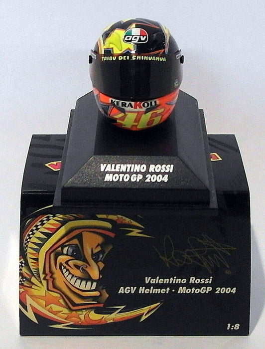 Minichamps 1/8 Scale 397 040046 - AGV Helmet Moto GP 2004 V. Rossi Minichamps 1/8 Scale 397 040046 - AGV Helmet Moto GP 2004 V. Rossi