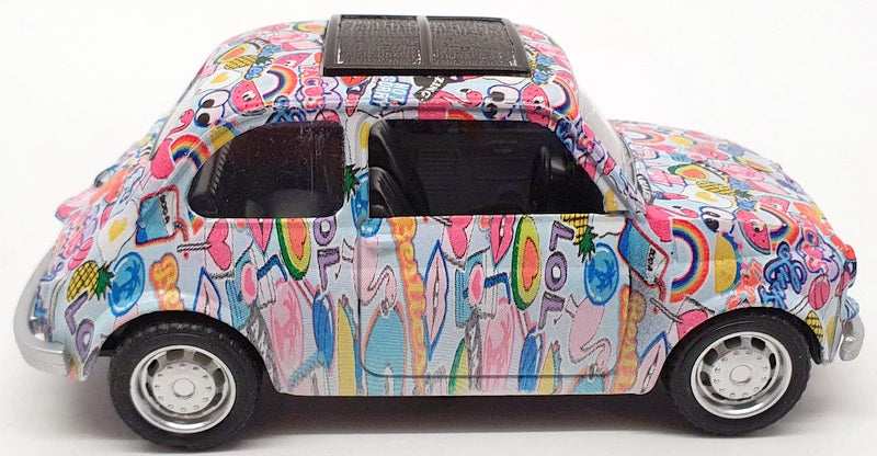 Kandy Toys 11cm Long TY4507 - Wacky Colour Cars Fiat 500 Pull Back And Go