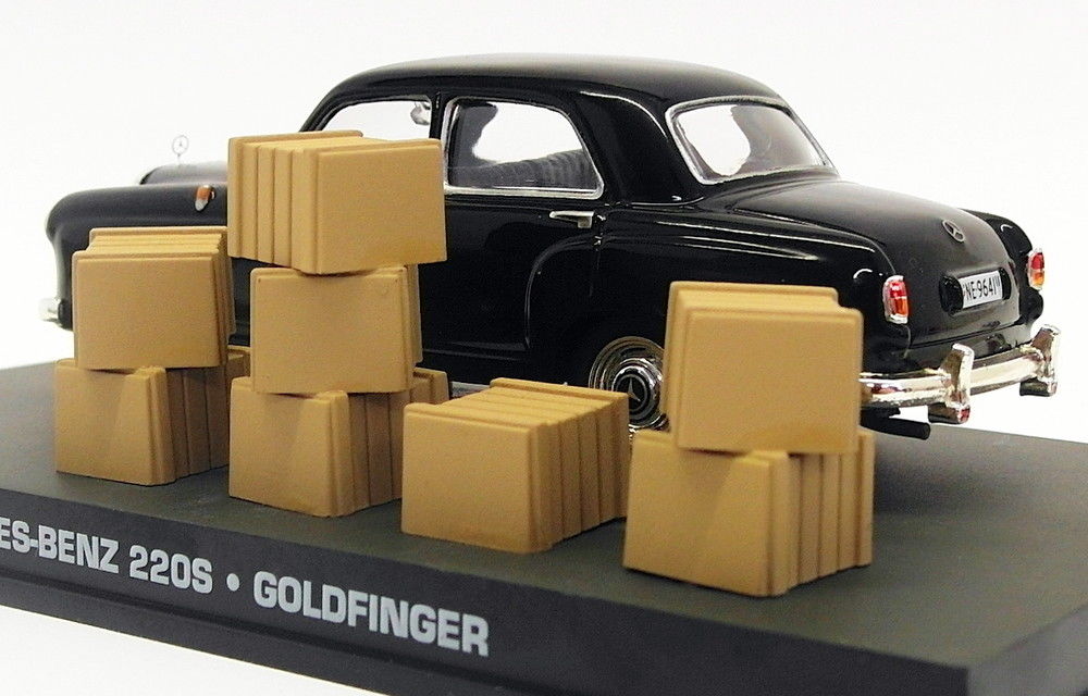 Fabbri 1/43 Scale Model Car 14518 - Mercedes Benz 220S - Goldfinger