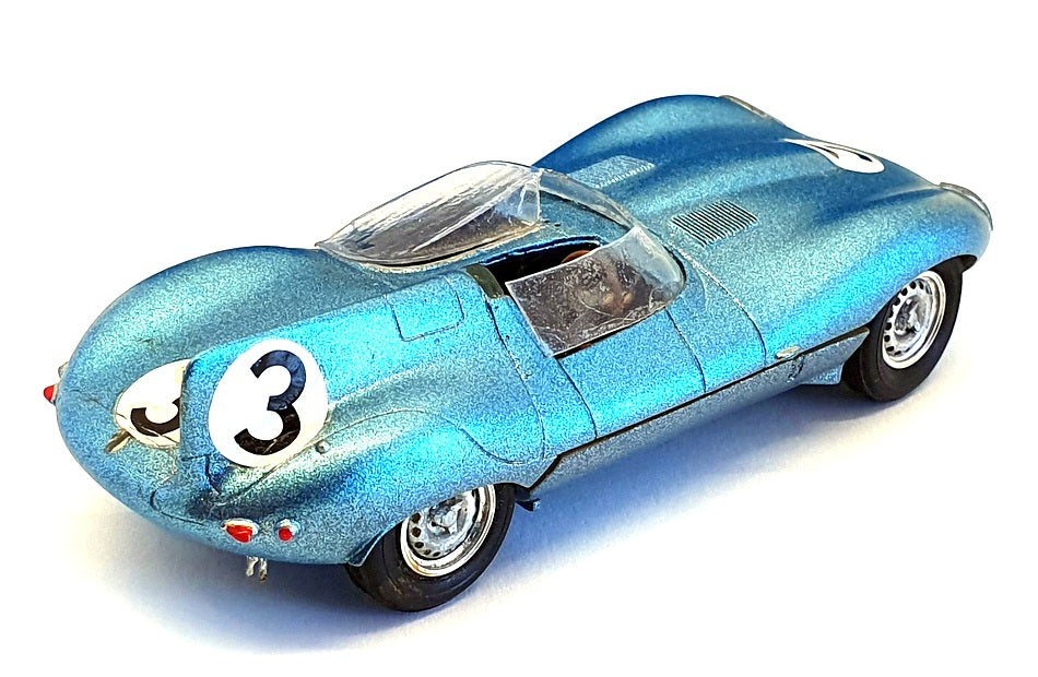 Provence Moulage 1/43 Scale Built Kit PM9621 - Jaguar D Type Race Car - #3 Blue