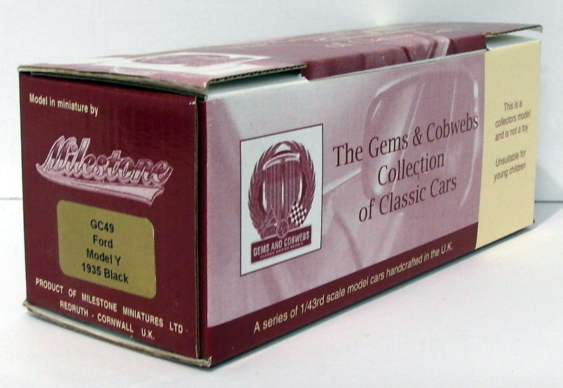Milestone Miniatures 1/43 Scale GC49 - 1935 Ford Model Y - Black