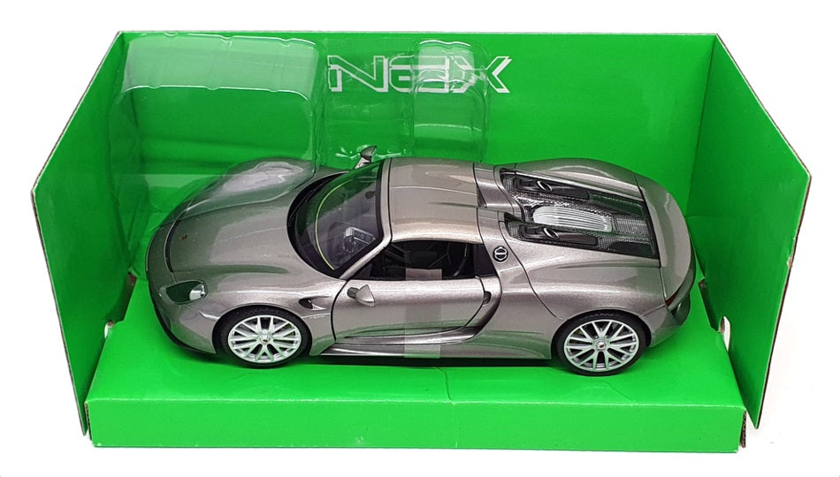 Welly 1/24-27 Scale Diecast 24055W - Porsche 918 Spyder - Met Grey