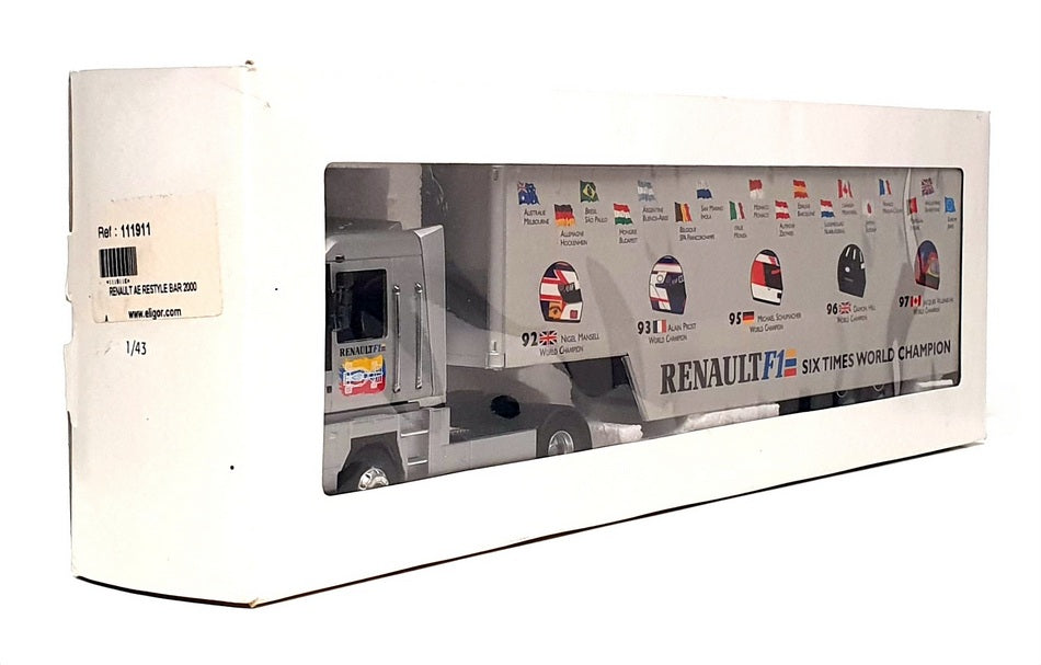 Eligor 1/43 Scale 111911 - Renault AE Restyle Bar 2000 Transporter Truck