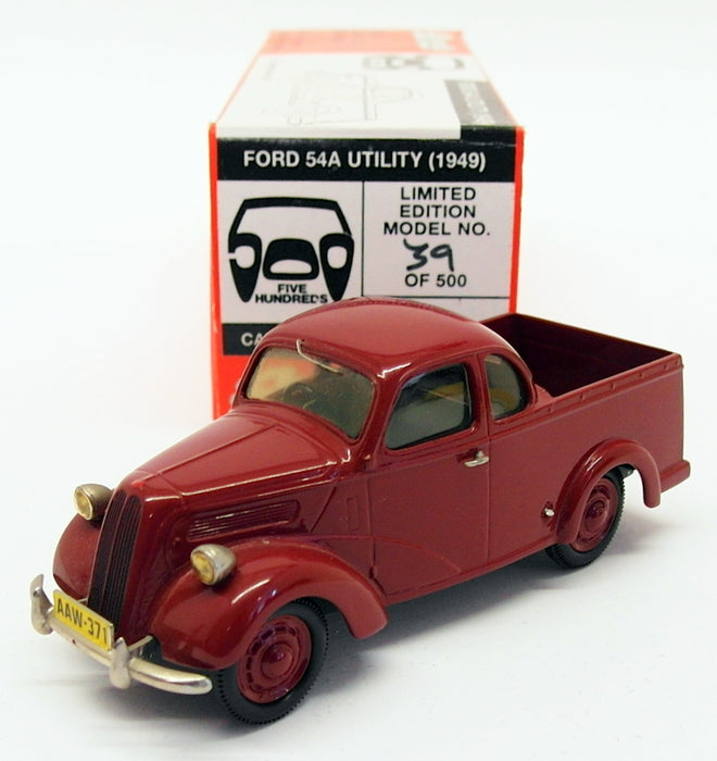 Somerville Models 1/43 Scale 501 - 1949 Ford 54A Utility - 1 Of 500 Red