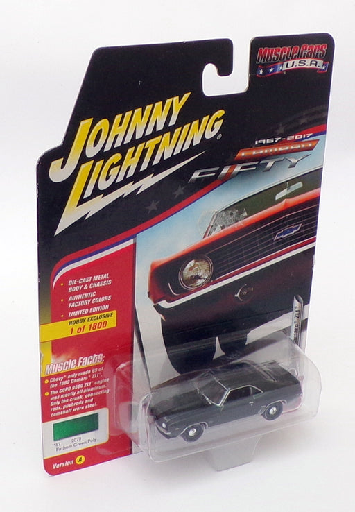 Johnny Lightning 1/64 Scale JLSP003 1969 Chevrolet Camaro ZL1 Fathom Green Poly