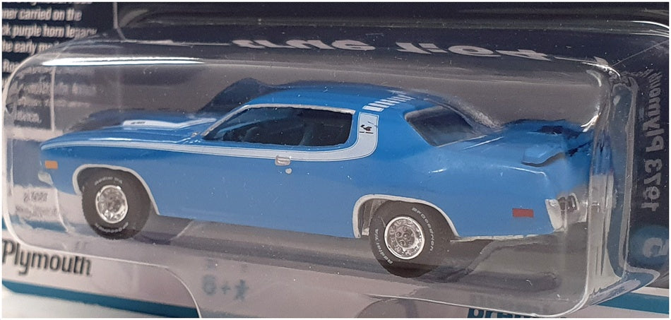 Auto World Vintage Muscle 1/64 Scale AW64352 - 1973 Plymouth Road Runner Blue