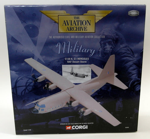 Corgi 1/144 Scale Diecast 48405 C130 K, Hercules RAF Desert Storm Model Plane