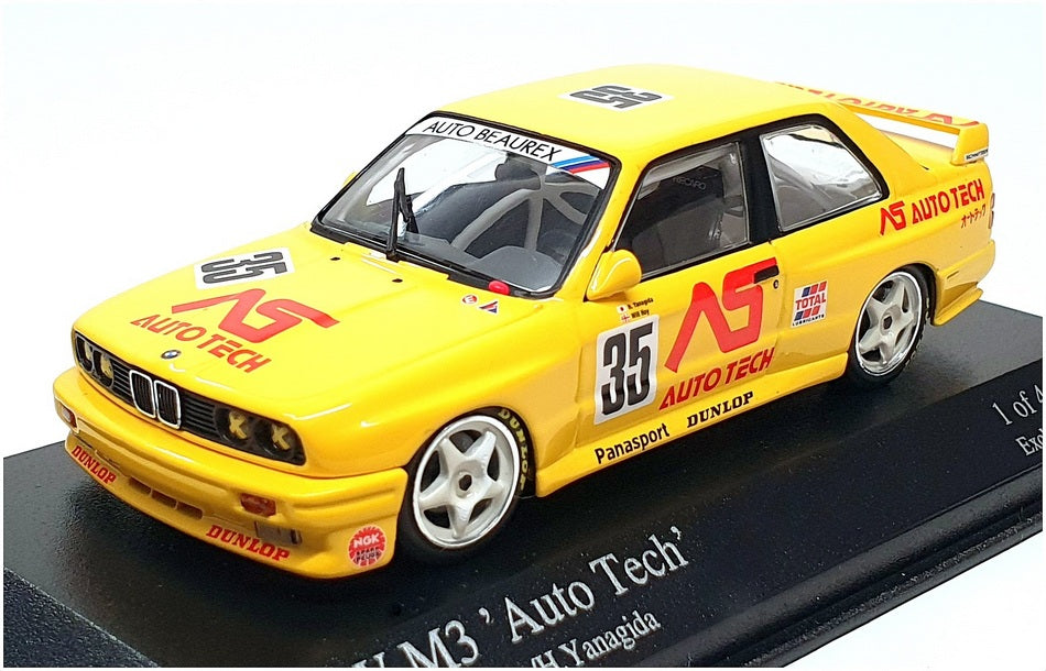 Minichamps 1/43 Scale 433 882035 - BMW MS Auto Tech #35 JTCC 1988 - Yellow