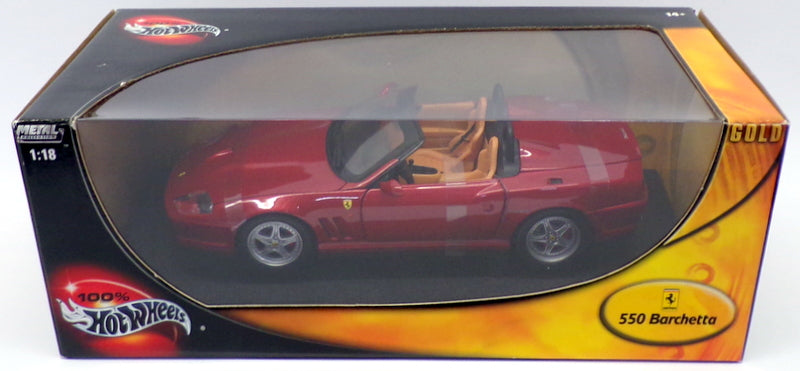 Hot Wheels 1/18 Scale 57311 - Ferrari 550 Barchetta - Metallic Red