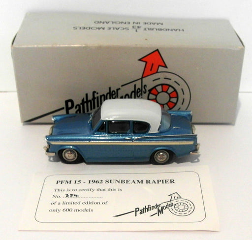 Pathfinder Models 1/43 Scale PFM15 - 1962 Sunbeam Rapier 1 Of 600 Blue/White