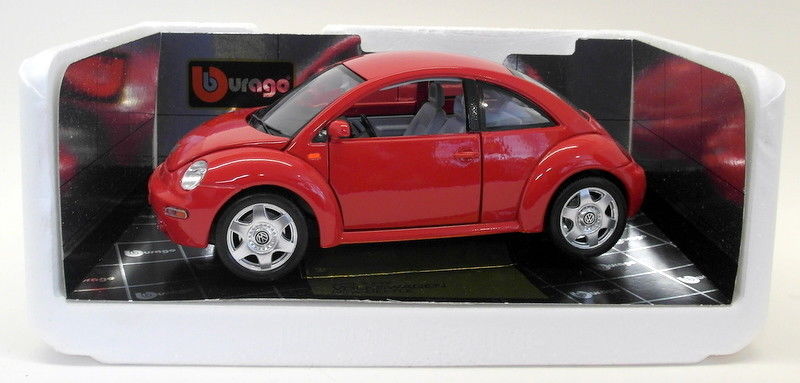Burago 1/18 Scale Diecast 3342 Volkswagen New Beetle 1998 Red Model Car