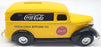ERTL 18cm Long Model Car B901 - Coke Brand Metal Bank Car - Yellow